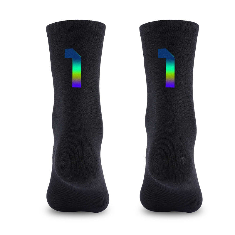 Load image into Gallery viewer, Reflective Digital Cycling Sports Socks
