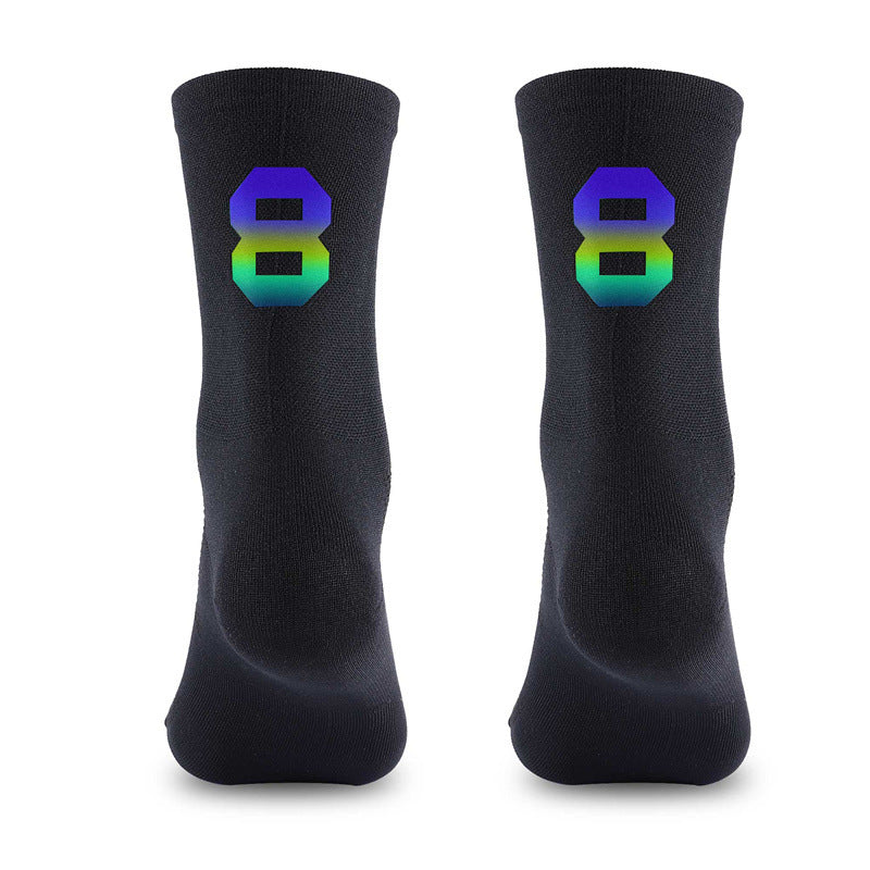 Load image into Gallery viewer, Reflective Digital Cycling Sports Socks
