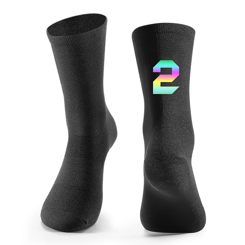 Load image into Gallery viewer, Reflective Digital Cycling Sports Socks
