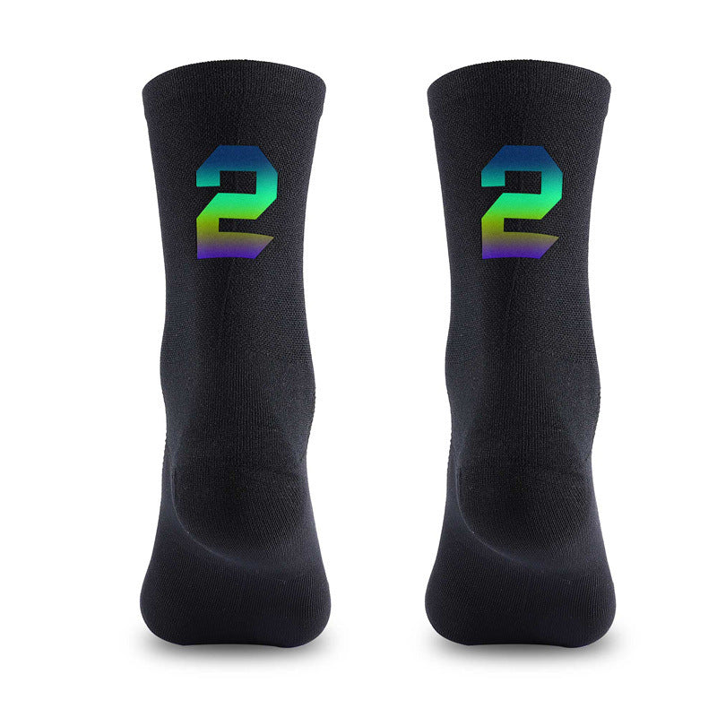Load image into Gallery viewer, Reflective Digital Cycling Sports Socks
