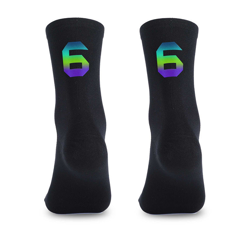 Load image into Gallery viewer, Reflective Digital Cycling Sports Socks
