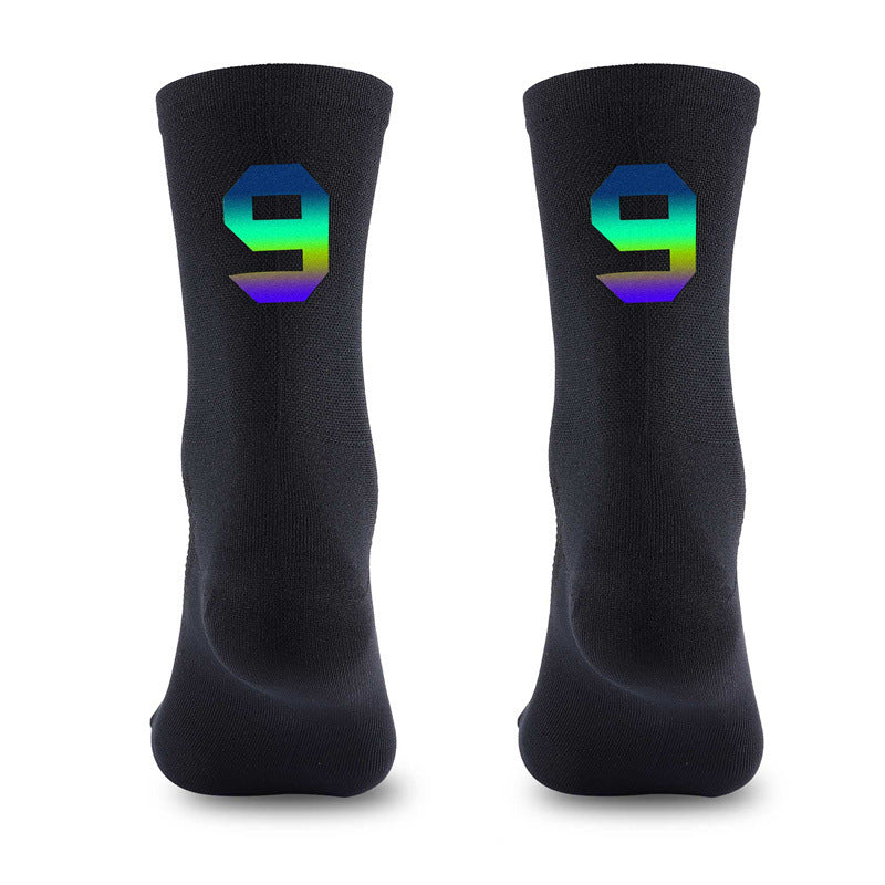 Load image into Gallery viewer, Reflective Digital Cycling Sports Socks
