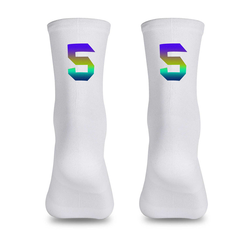 Load image into Gallery viewer, Reflective Digital Cycling Sports Socks
