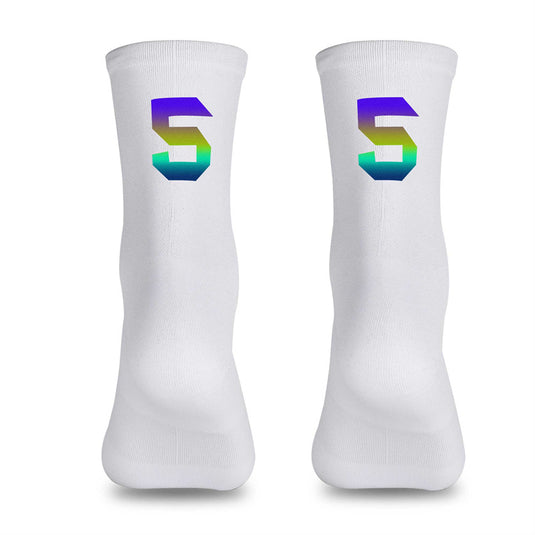 Reflective Digital Cycling Sports Socks
