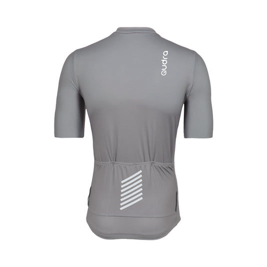 Qudra Cycling Jersey and Bib Tights Top with Short Pants Grey 059
