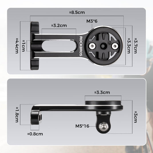 ROCKBROS Aluminum Bicycle Computer Mount For IGPSPORT Garmin Wahoo Magene Lightweight  Bike Light Holder FK305