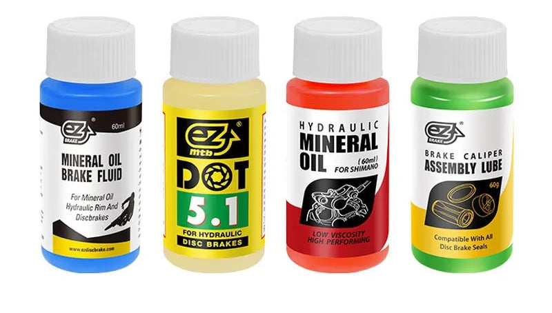 Load image into Gallery viewer, EZmtb Brake Fluid Mineral Oil &amp; Dot 5.1 &amp; Assembly Lube
