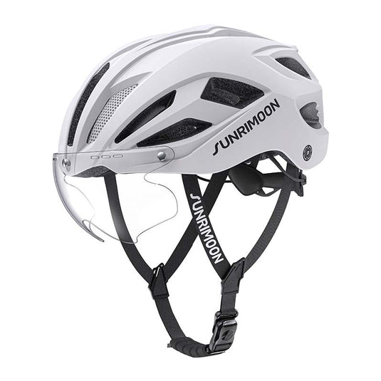 Sunrimoon Cycling Helmet with Photochromic Sunglasses and 3D Grid S79