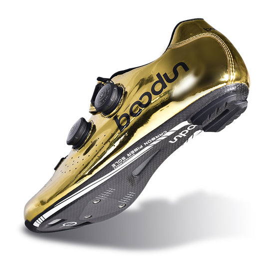 Boodun Limitless Carbon Leather Road Bike Cycling Shoes Golden J001244