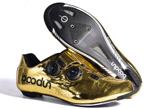 Boodun Limitless Carbon Leather Road Bike Cycling Shoes Golden J001244