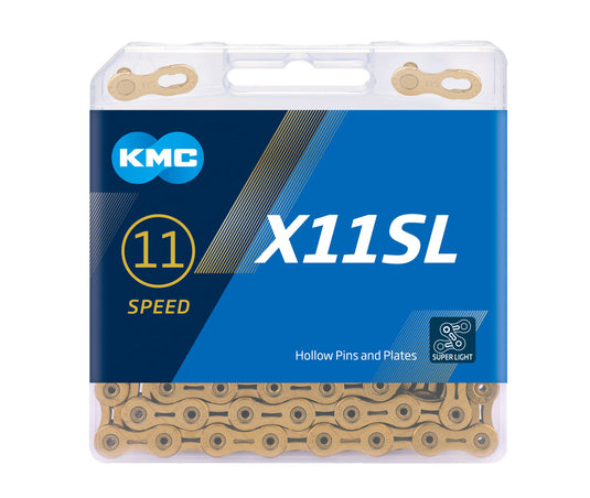 KMC X11SL Chains Super Light 11 Speed Gold Color