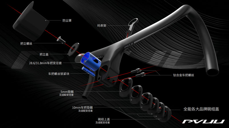Load image into Gallery viewer, PVUU DAMO One Integrated Road Carbon Handlebar

