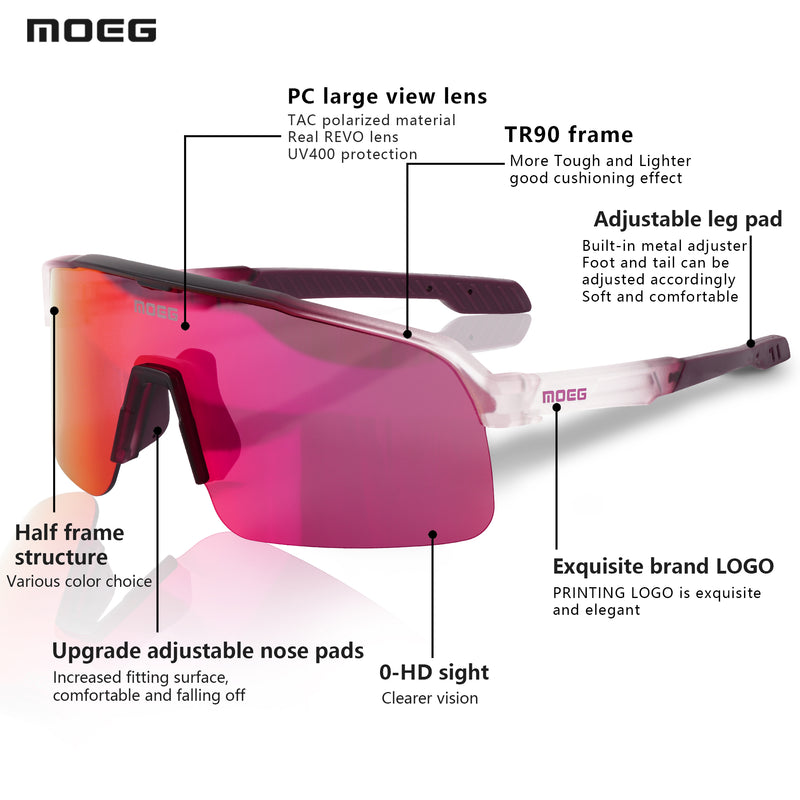 Load image into Gallery viewer, MOEG Cycling Semi-rimless Sunglasses MO916C
