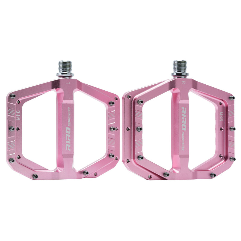Load image into Gallery viewer, RIRO MK6 CNC Aluminum Flat Pedals | Mountain Bike / Folding Bike / Urban Commuter Pedals K60

