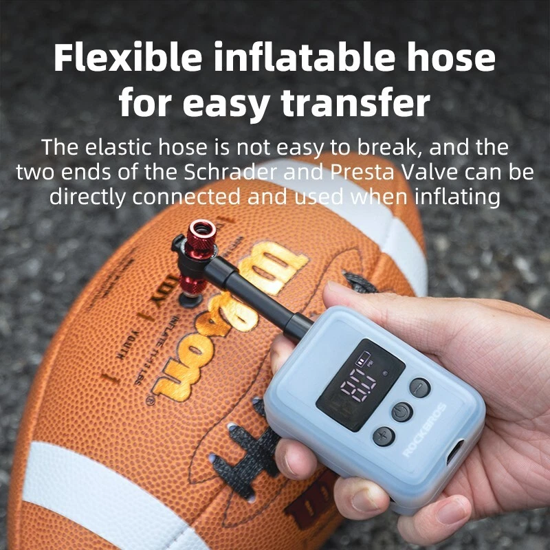 Load image into Gallery viewer, ROCKBROS Electric Mini Pump Bicycle Motorcycle Portable Inflator LED HW140
