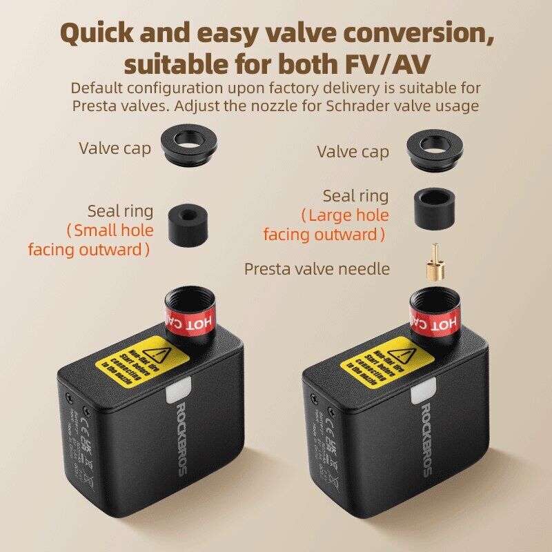 Load image into Gallery viewer, ROCKBROS 100PSI Mini Electric Air Pump Ultralight Motorcycle Bike Tire Inflator
