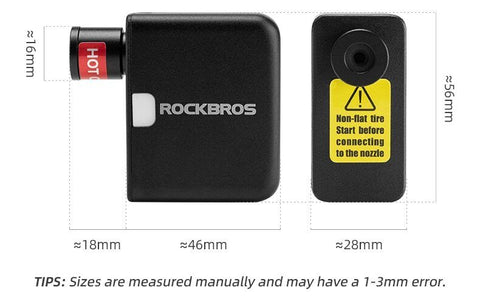 Load image into Gallery viewer, ROCKBROS 100PSI Mini Electric Air Pump Ultralight Motorcycle Bike Tire Inflator
