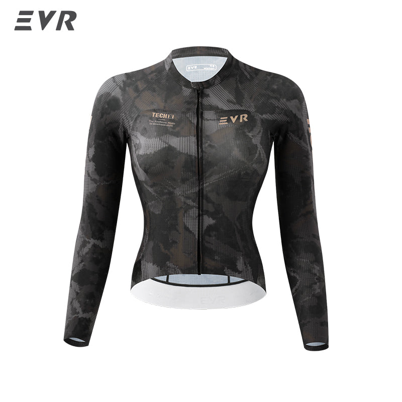 Load image into Gallery viewer, EVR TECH Women's Long‑Sleeve Cycling Jersey Lycra Quick‑Dry UPF50+ Road Bike Top 2620

