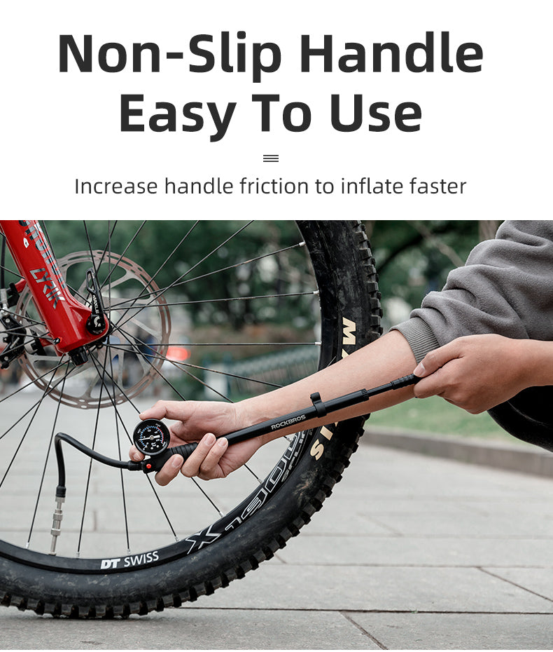Load image into Gallery viewer, Rockbros Bike Air Pump 300psi Fork Pump Gauge Rear Bicycle Suspension Hand Pump
