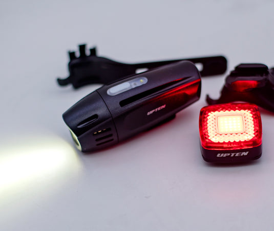 Upten Rechargeable Cycling Lights set Front and Rear Bike Light 091