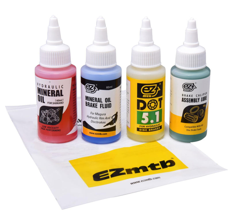 Load image into Gallery viewer, EZmtb Brake Fluid Mineral Oil &amp; Dot 5.1 &amp; Assembly Lube
