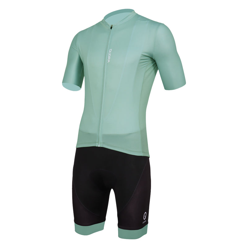 Load image into Gallery viewer, Qudra Cycling Jersey and Bib Tights Top with Short Pants Light Blue 058
