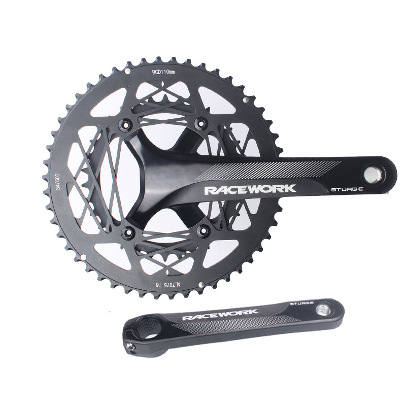 Load image into Gallery viewer, Racework Road Bike Crankset CNC Chainset 110bcd
