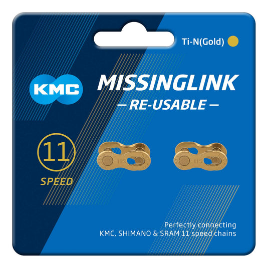 thumbnail image 2 of KMC 8-Speed Missing Link Chain Joiner (2 Pairs) - Silver, Reusable Quick Link For Bicycle Chains 2 of 11