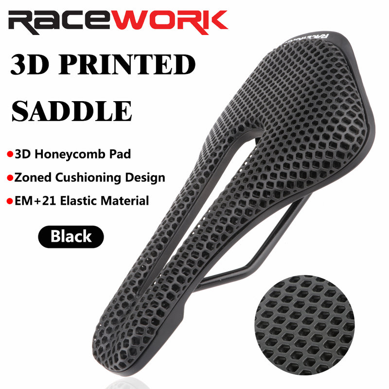 Load image into Gallery viewer, RACEWORK 3D Printed Bicycle Saddle Cycling Seat
