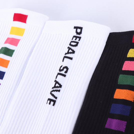 Pedal Slave Cycling Socks Bicyle Sock White/Black