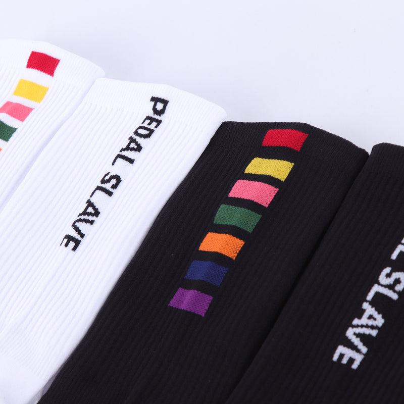 Load image into Gallery viewer, Pedal Slave Cycling Socks Bicyle Sock White/Black
