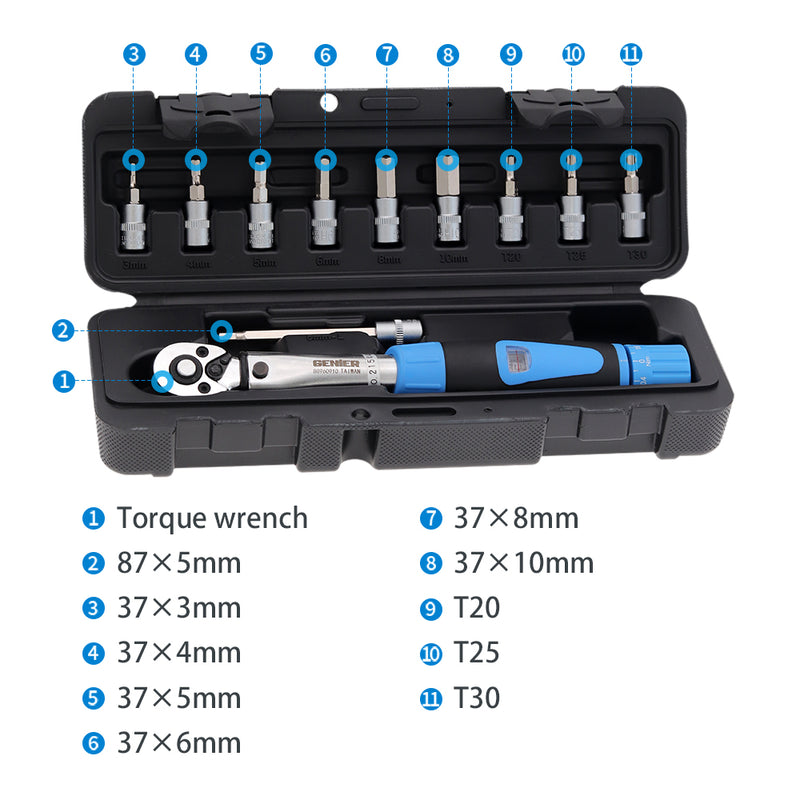 Load image into Gallery viewer, Genier Bicycle Torque Wrench 2-24Nm B8960910
