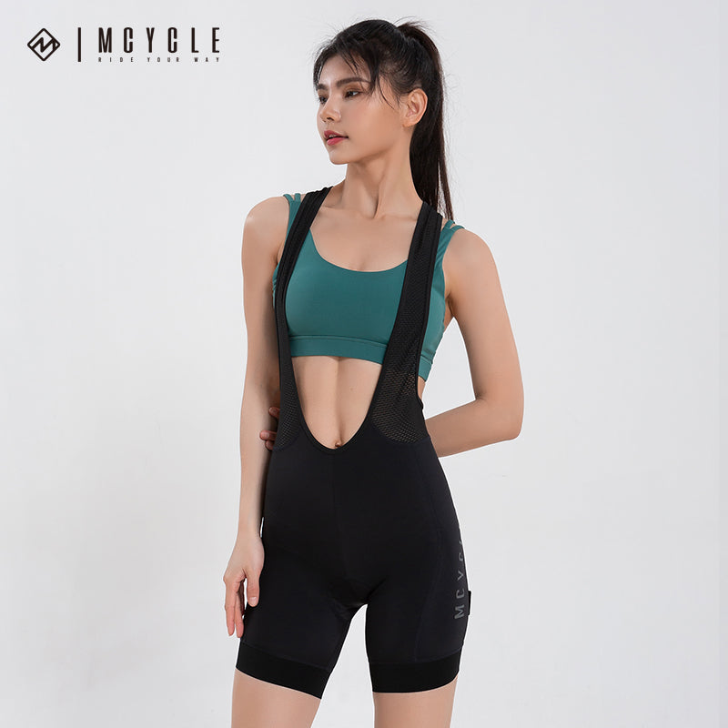 Load image into Gallery viewer, Mcycle Women Cycling Bib Shorts MK031W Black
