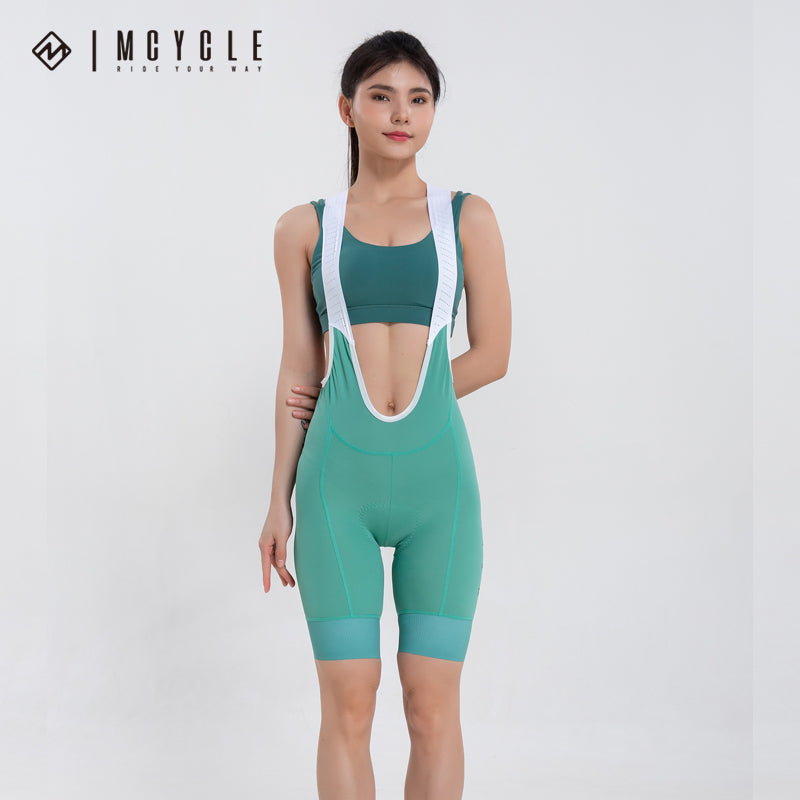 Load image into Gallery viewer, Mcycle Women Cycling Bib Shorts MK032W Green
