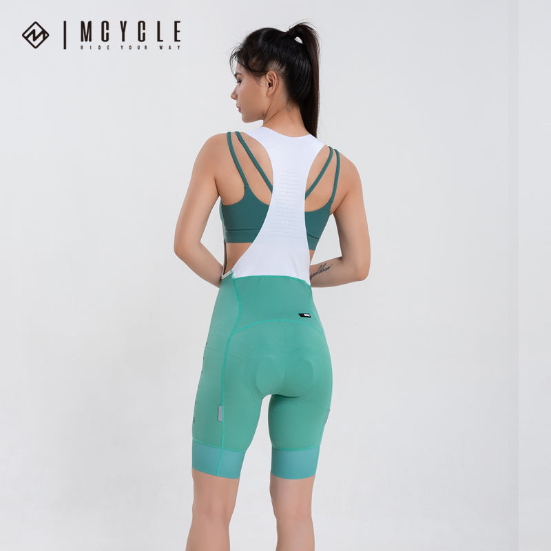 Load image into Gallery viewer, Mcycle Women Cycling Bib Shorts MK032W Green
