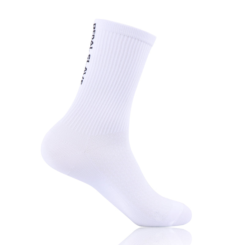 Load image into Gallery viewer, Pedal Slave Cycling Socks Bicyle Sock White/Black
