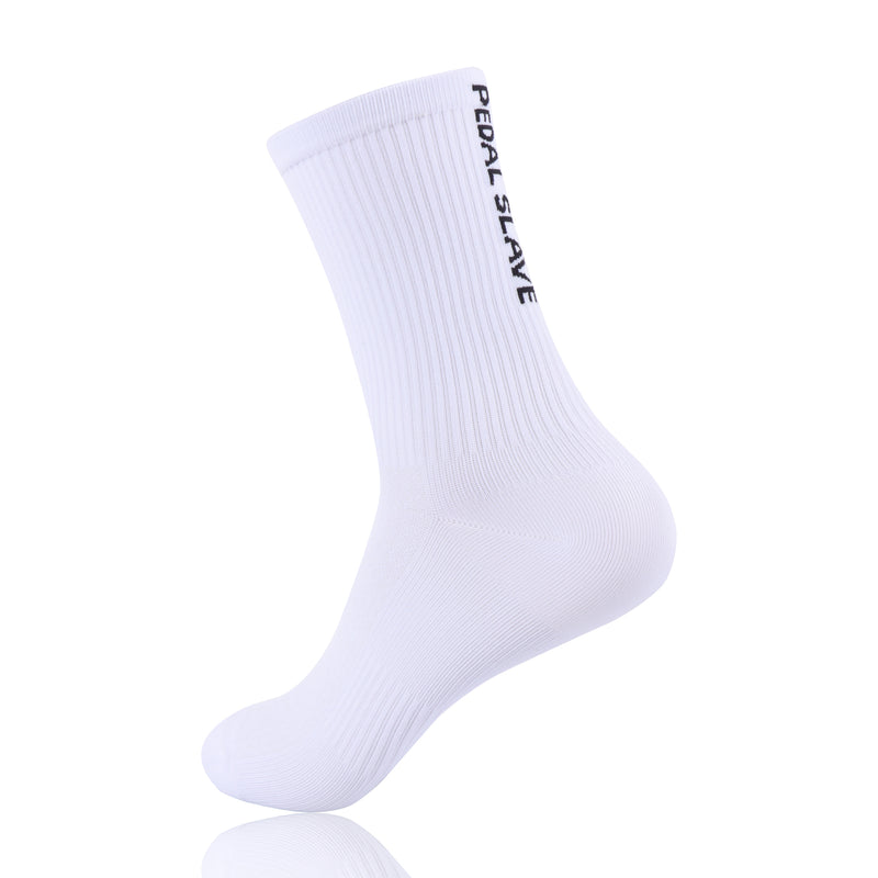 Load image into Gallery viewer, Pedal Slave Cycling Socks Bicyle Sock White/Black
