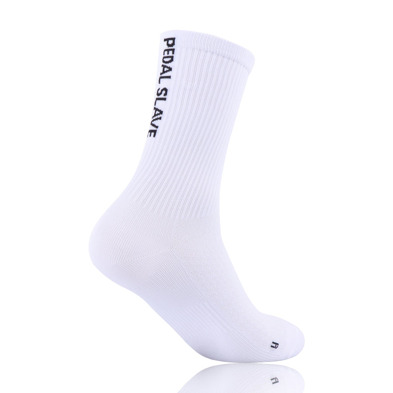 Load image into Gallery viewer, Pedal Slave Cycling Socks Bicyle Sock White/Black
