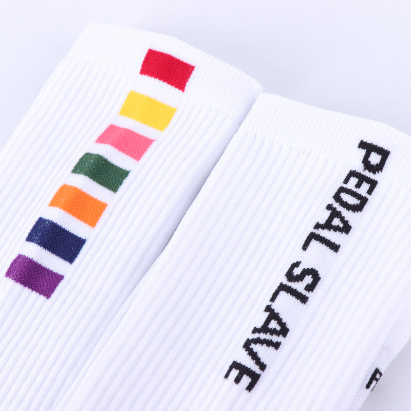 Load image into Gallery viewer, Pedal Slave Cycling Socks Bicyle Sock White/Black
