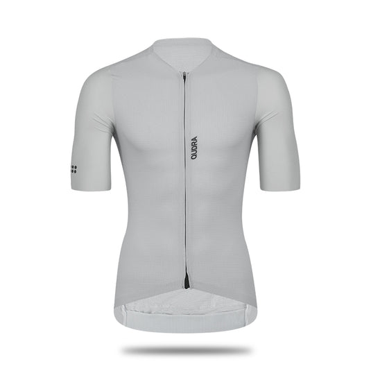 Qudra Professional Cycling Jersey Top Short Sleeve 053 Grey