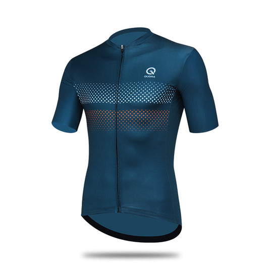 Qudra Cycling Jersey Top Short Sleeve 055 Blue