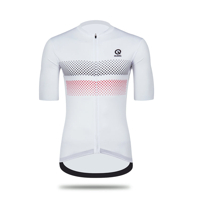 Load image into Gallery viewer, Qudra Cycling Jersey Top Short Sleeve 055 White
