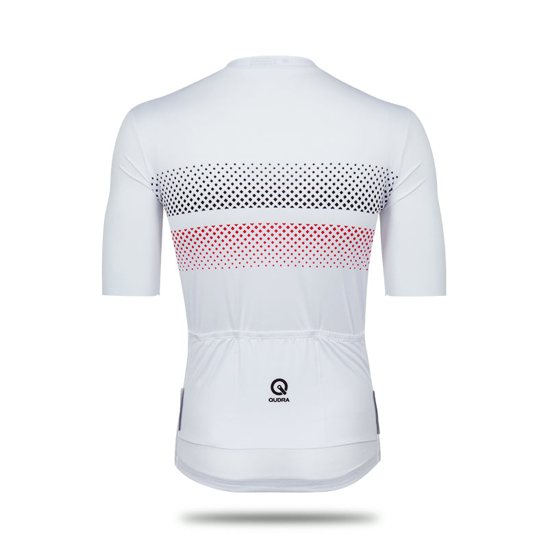 Load image into Gallery viewer, Qudra Cycling Jersey Top Short Sleeve 055 White
