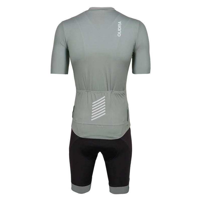 Load image into Gallery viewer, Qudra Cycling Jersey and Bib Tights Top with Short Pants Grey 059

