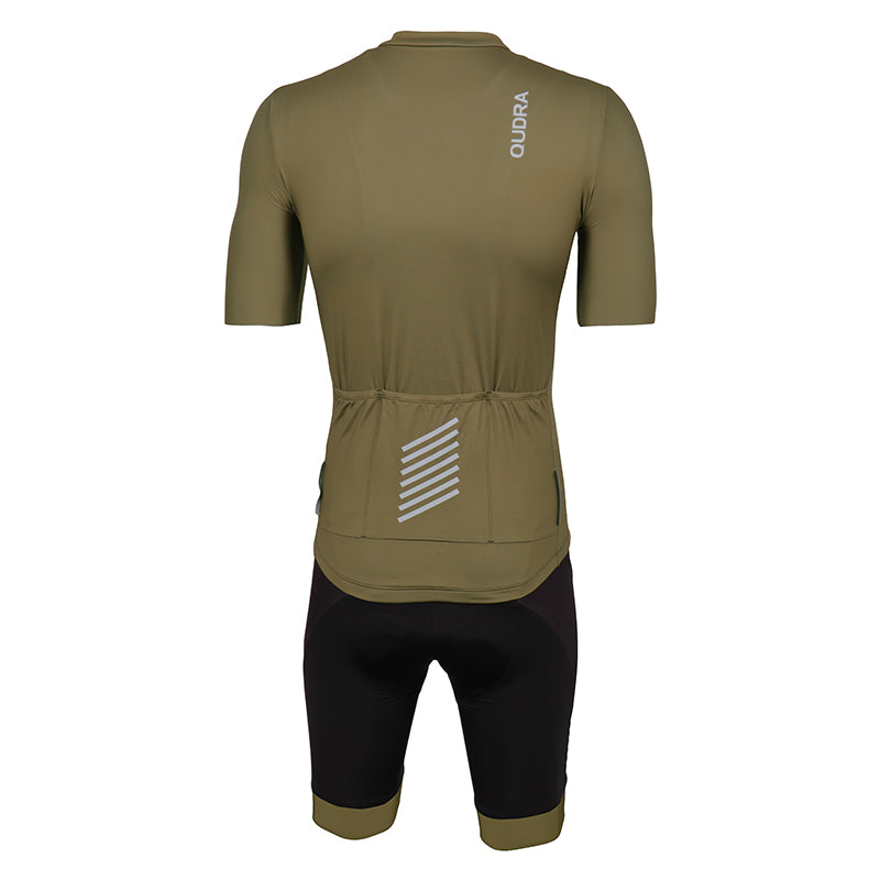 Load image into Gallery viewer, Qudra Cycling Jersey and Bib Tights Top with Short Pants Brown 060
