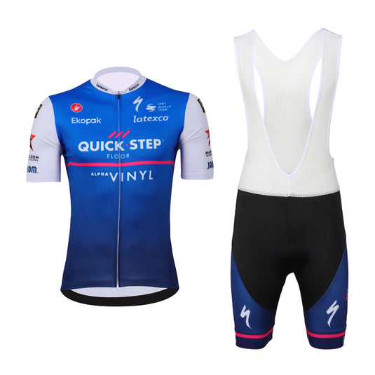 Team QS Cycling Jersey and Bib Tights Top with Short Pants