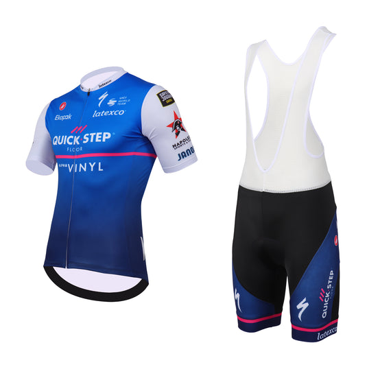 Team QS Cycling Jersey and Bib Tights Top with Short Pants