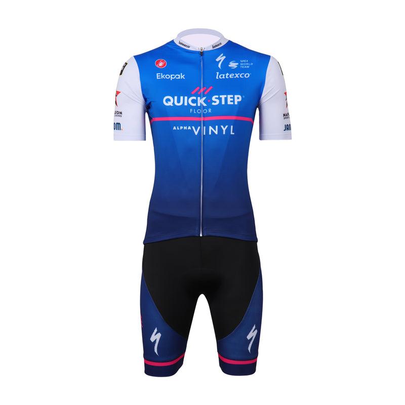 Load image into Gallery viewer, Team QS Cycling Jersey and Bib Tights Top with Short Pants
