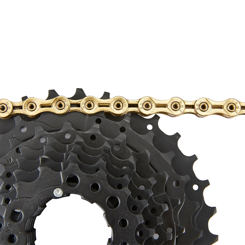 Load image into Gallery viewer, Racework Bicycle Hollow Chain 11 Speed Golden Color
